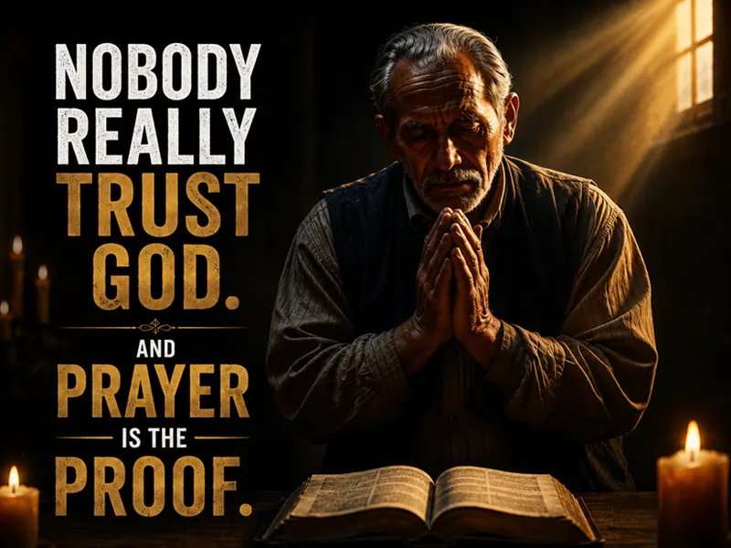 Nobody really trusts God. And prayer is the proof.